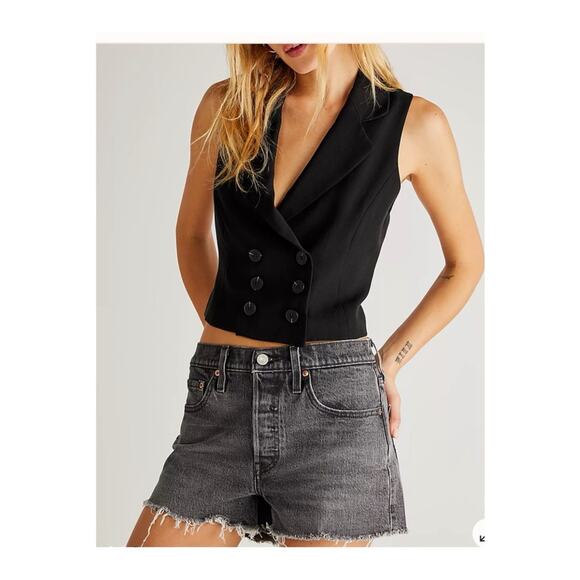 Levi’s 501 high rise jean shorts black 29 NWT - Picture 3 of 11